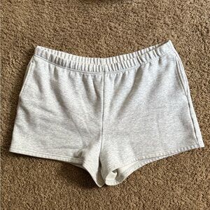 Fabletics Light Gray Lounge Shorts with pockets